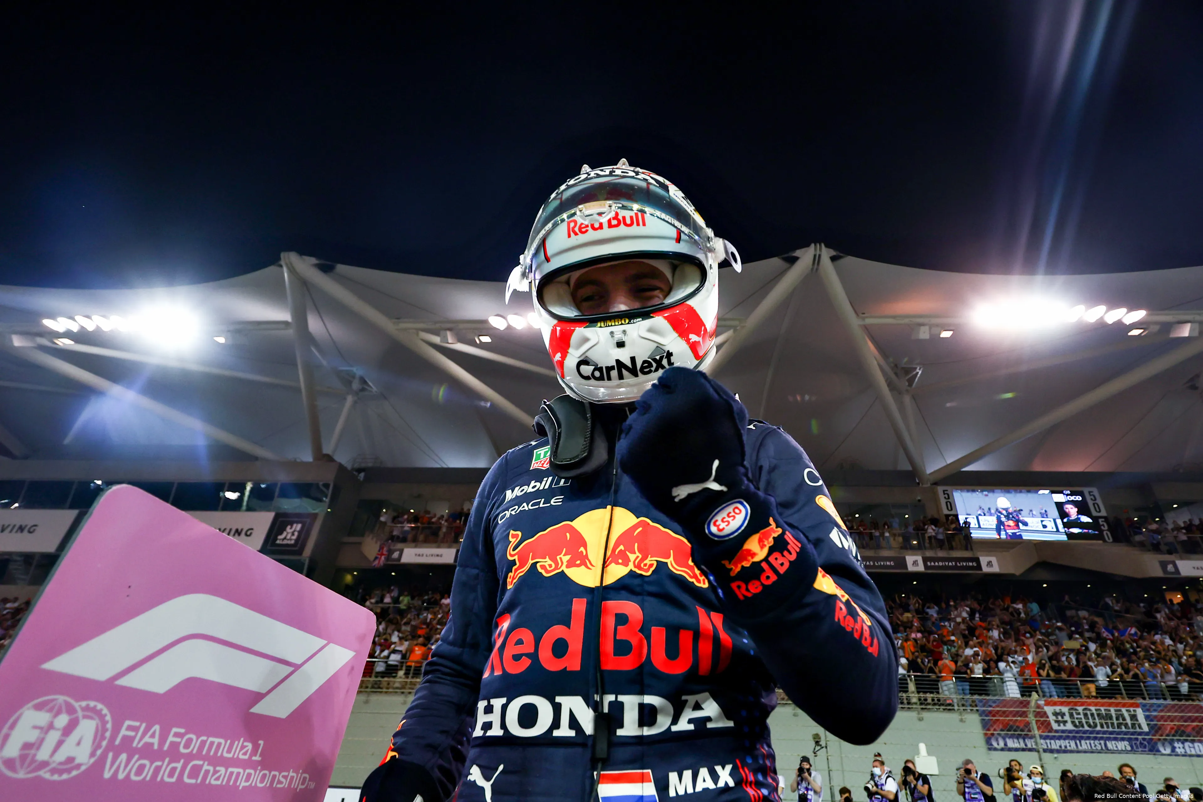 Verstappen kwalificatie vuist Abu Dhabi 2021