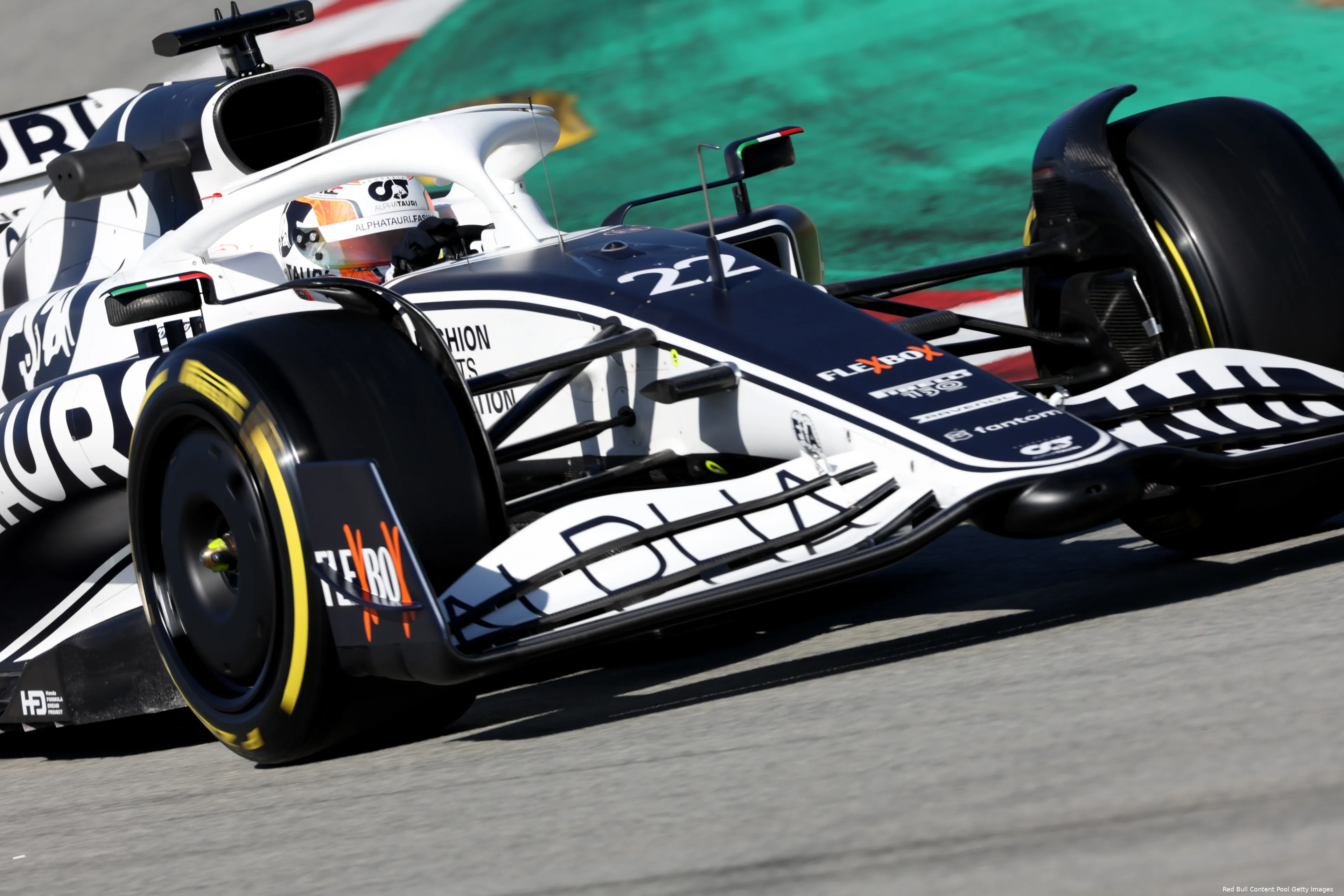 Yuki Tsunoda AT03 AlphaTauri Test Barcelona