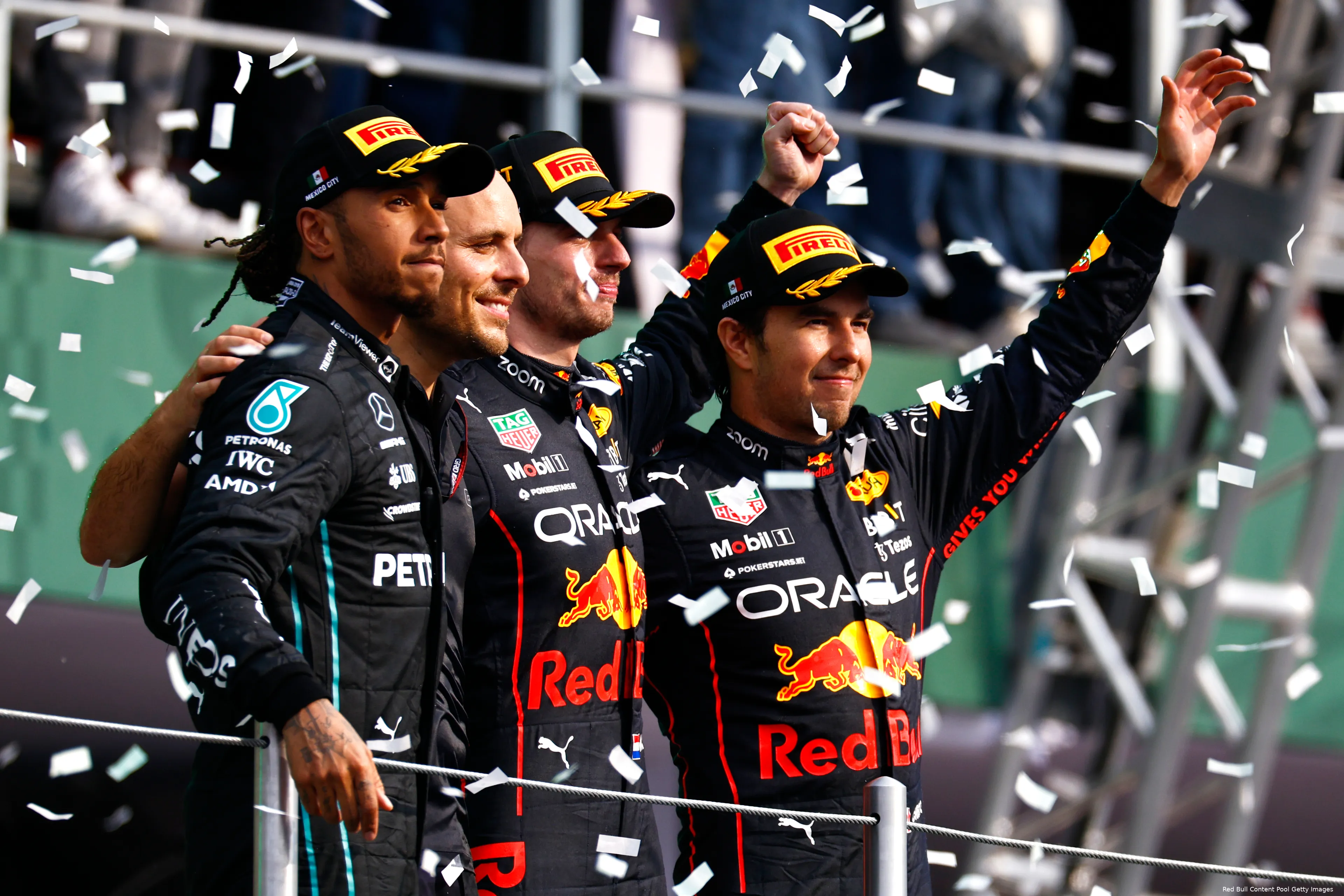 lewis hamilton max verstappen sergio perez mercedes red bull racing f1 gp mexico 2022
