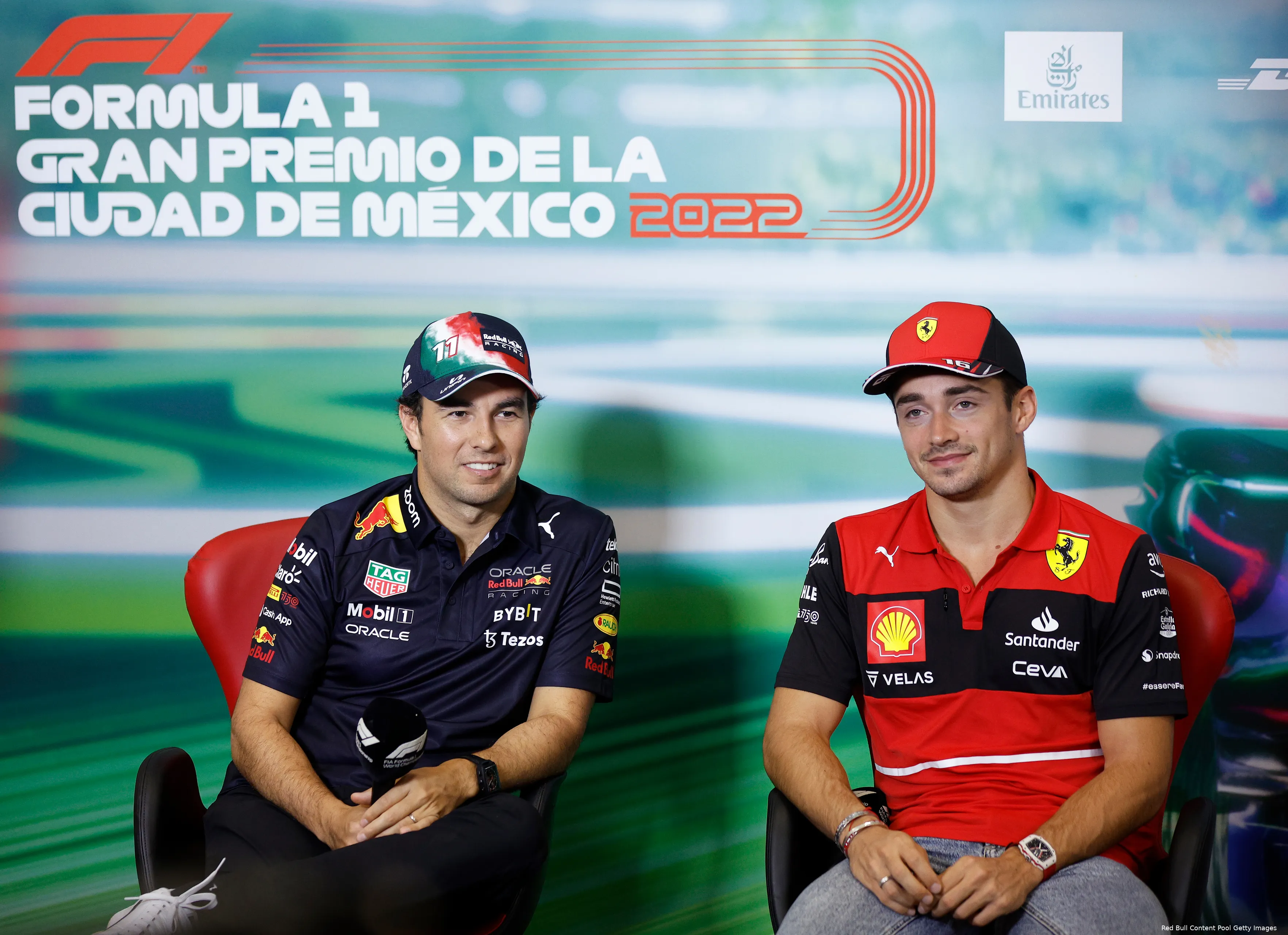 Sergio Pérez Charles Leclerc Red Bull Racing Ferrari F1 GP Mexico 2022