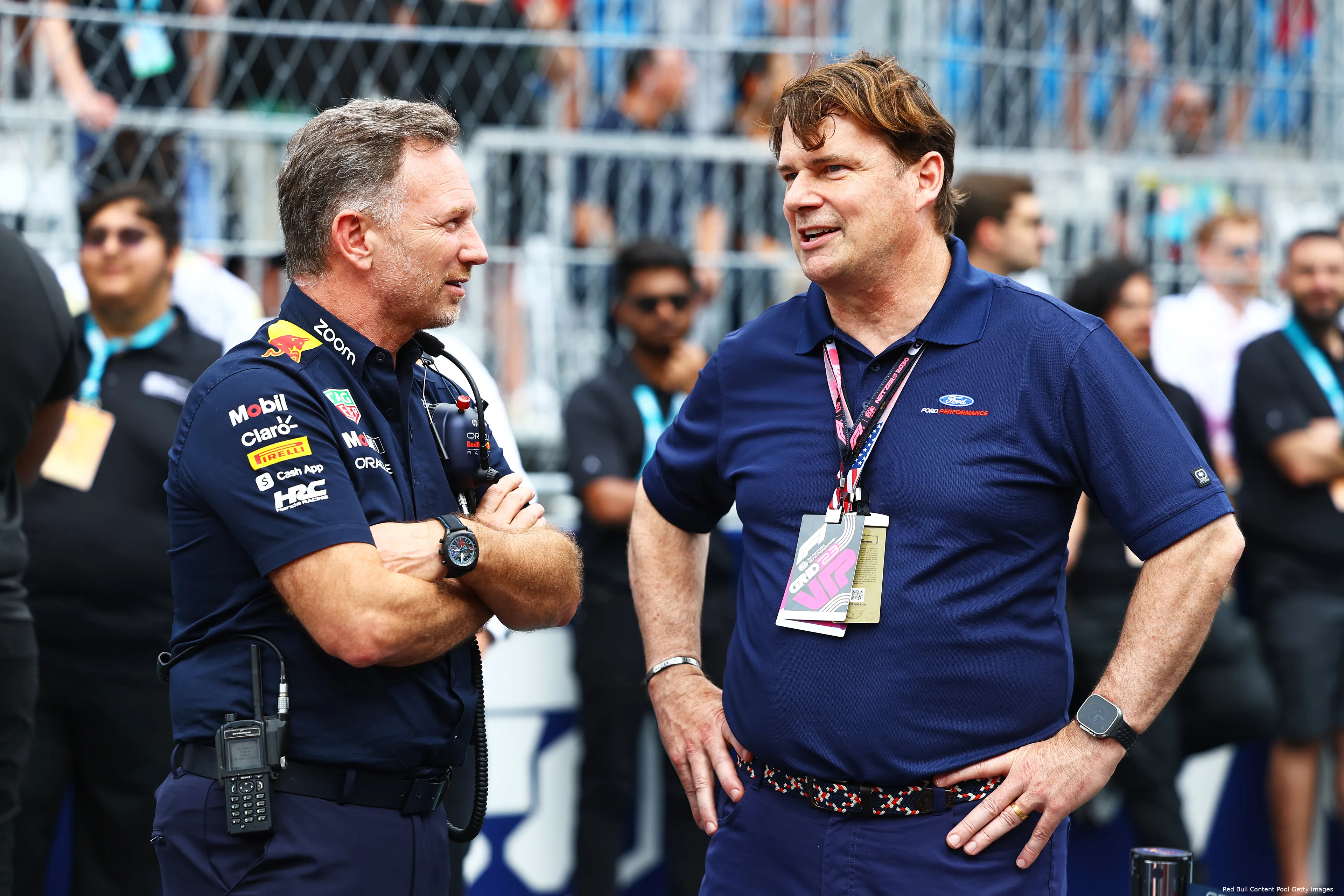 christian horner jim farley red bull racing ford f1 gp miami 2023