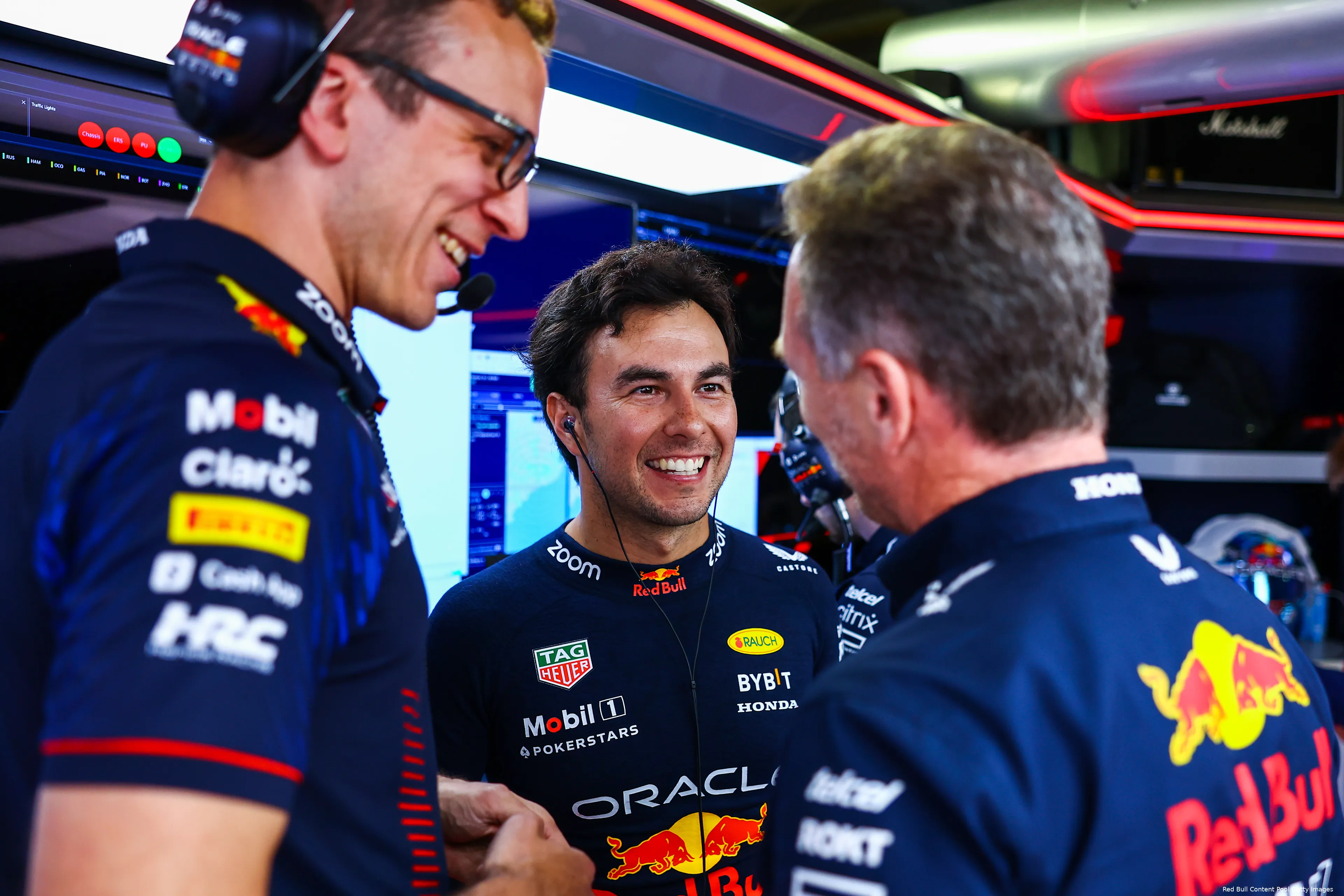 sergio perez christian horner red bull racing f1 gp monaco 2023