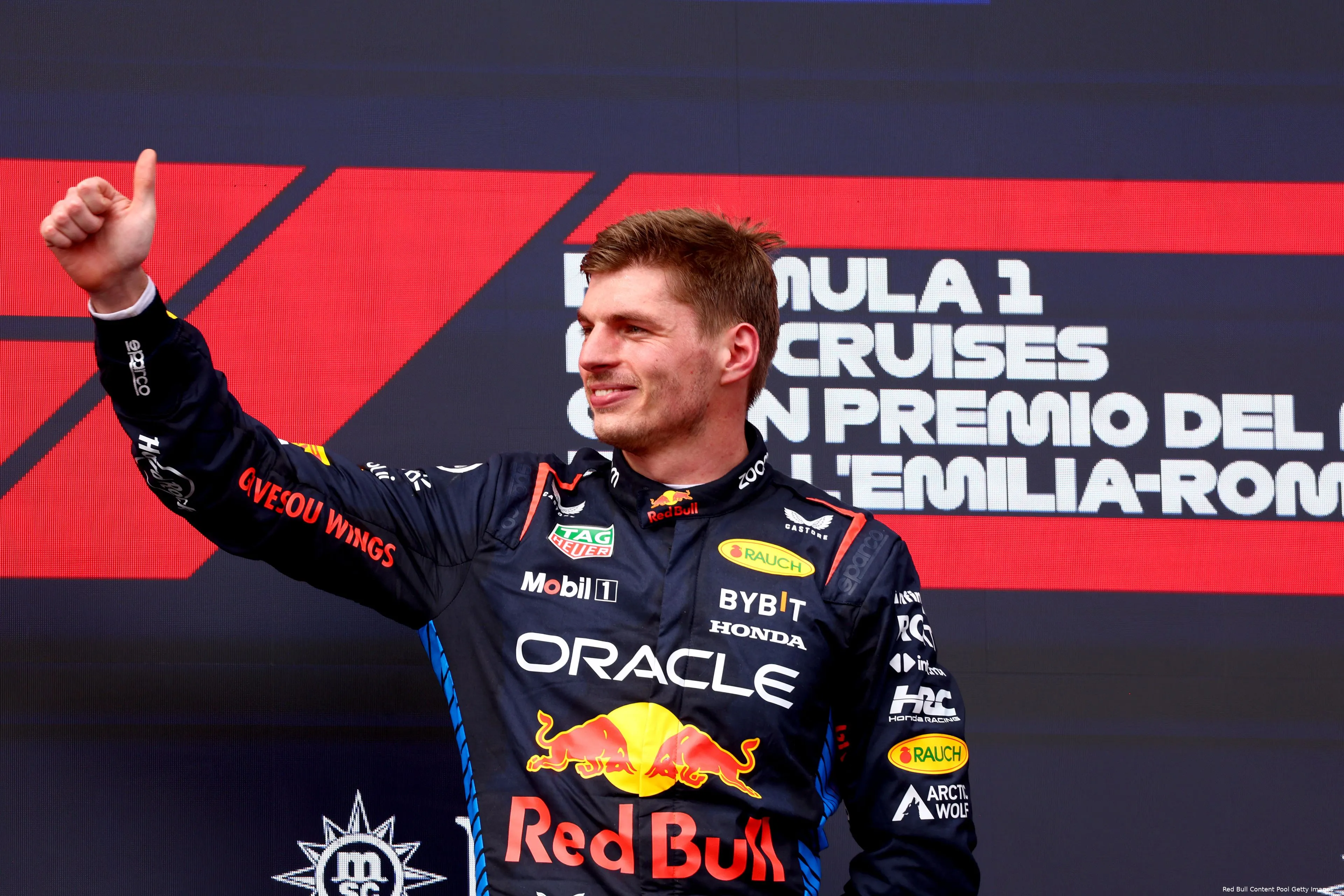 max verstappen win red bull racing imola 2024 juich 2 podium duim