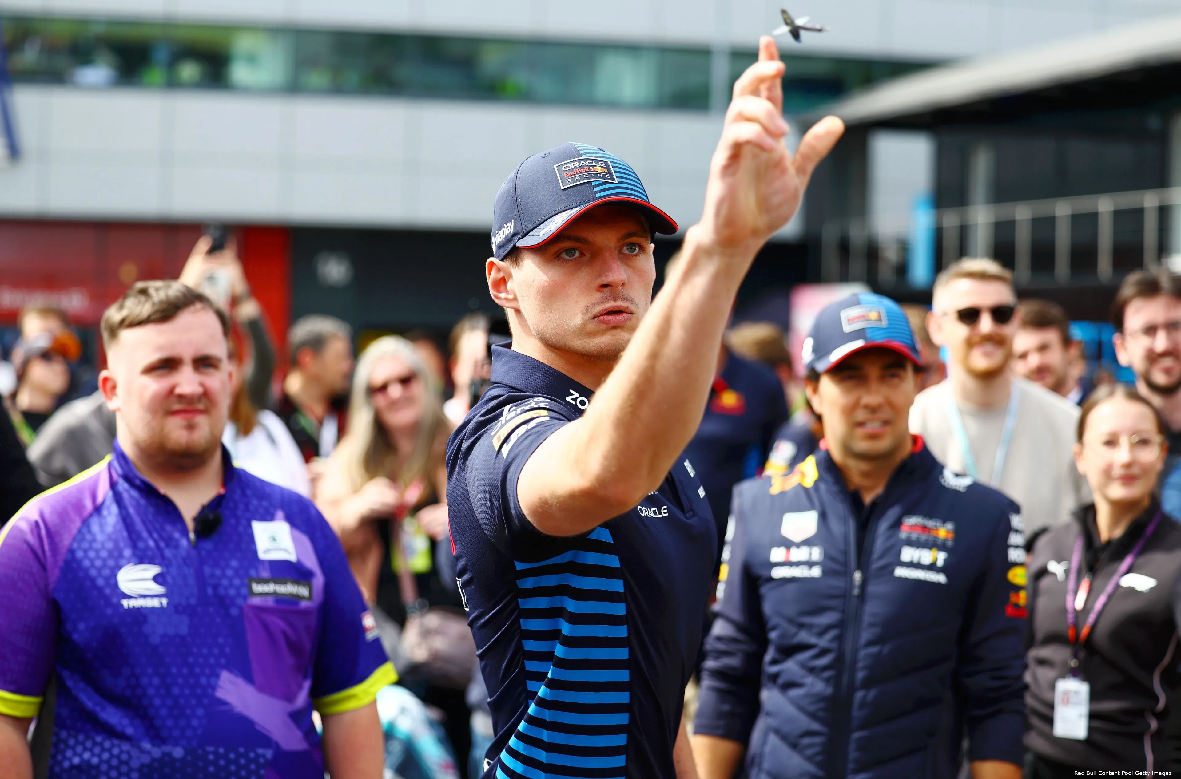 max verstappen sergio perez donderdag media dag silverstone