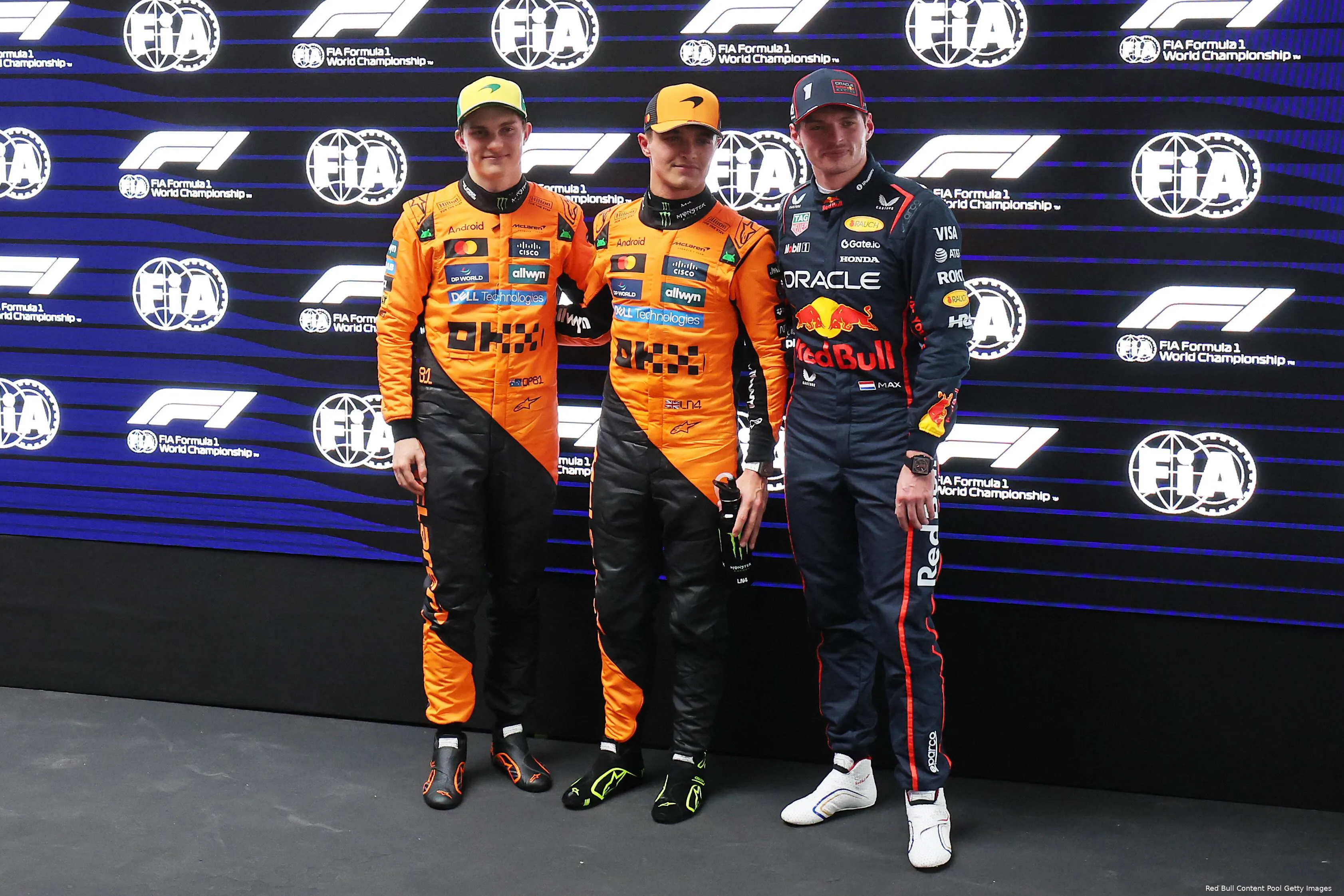 top drie kwalificatie melbourne max verstappen lando norris oscar piastri
