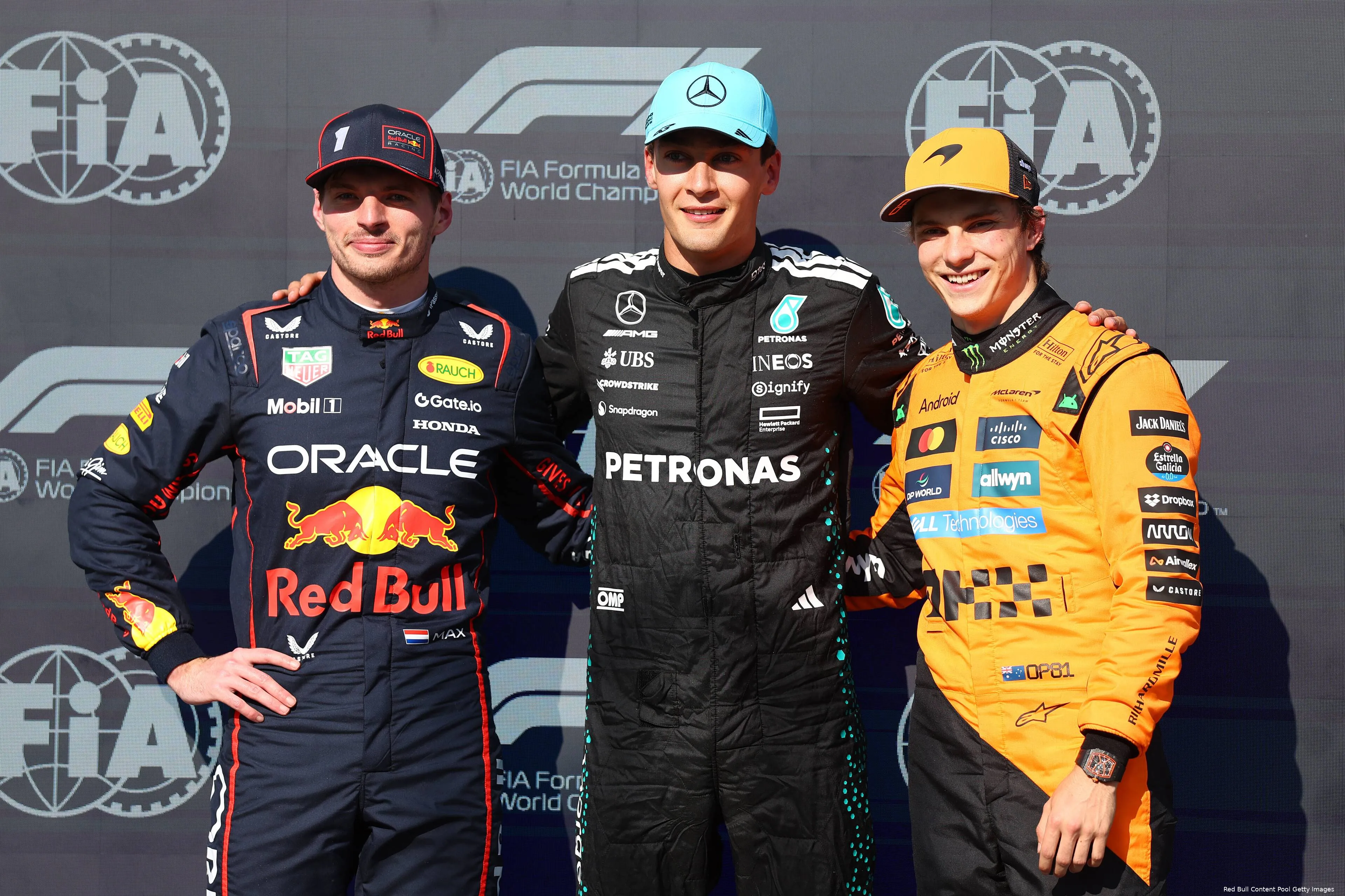 max verstappen red bull racing oscar piastri mclaren george russell mercedes gp canada top drie zaterdag 2025