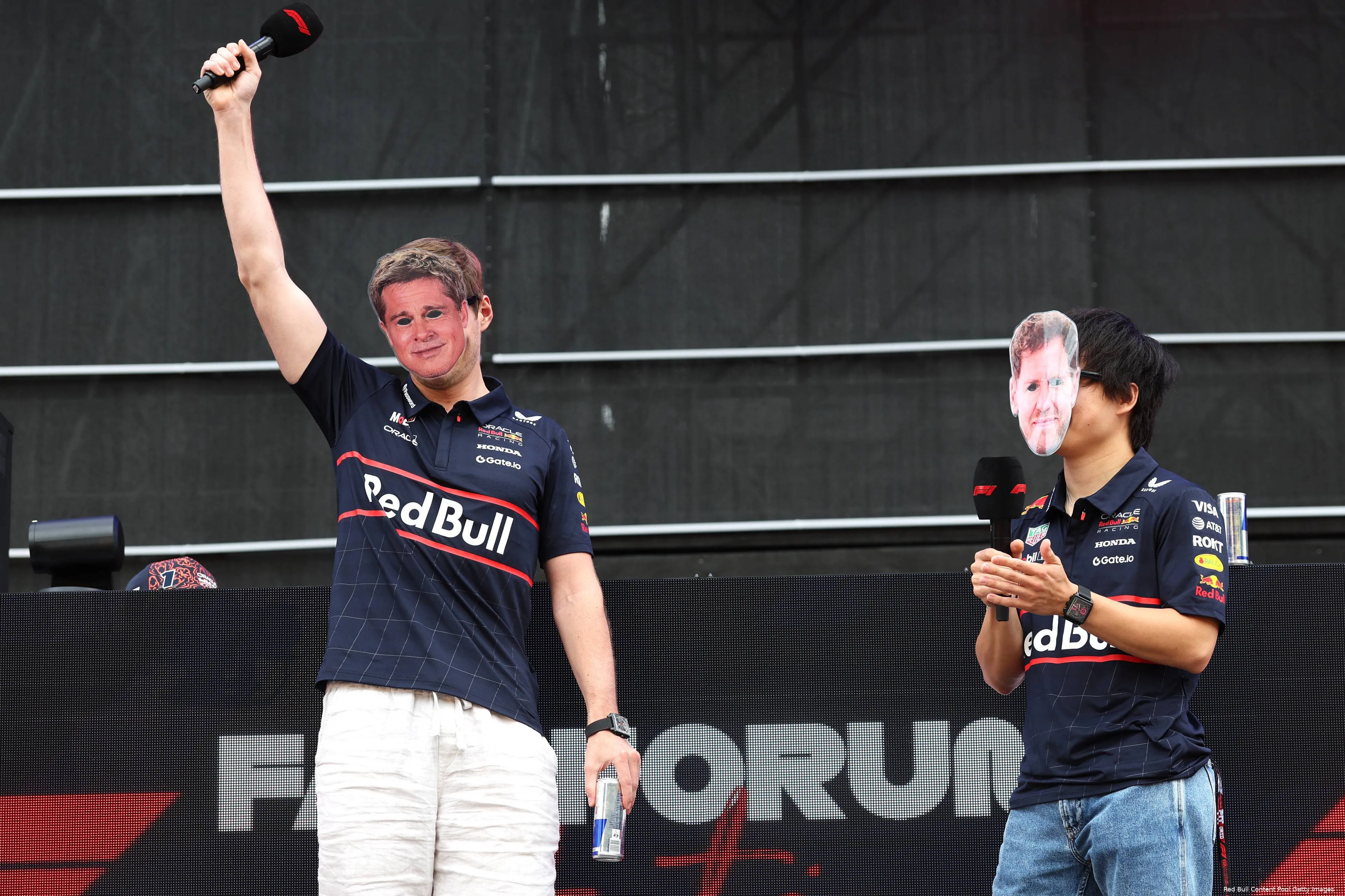 yuki tsunoda max verstappen red bull racing gp oostenrijk 2025 zaterdag masker brad pitt sonny hayes sebastian vettel 2 4
