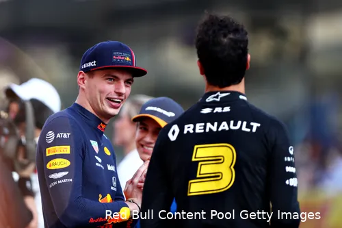 <i>De relatie tussen Verstappen en Ricciardo is altijd uitstekend gebleven.</i>