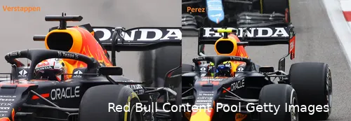 De afstelling van Verstappen en Perez tijdens de GP van Rusland (Foto: Red Bull Content Pool/Getty Images)