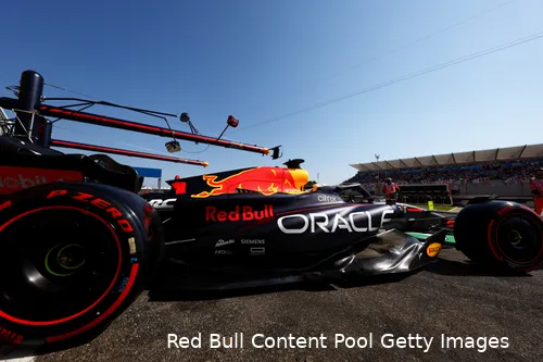 Max
Verstappen tijdens de kwalificatie voor de Grand Prix van Frankrijk 2022 (Foto:
Red Bull Content Pool / Getty Images)