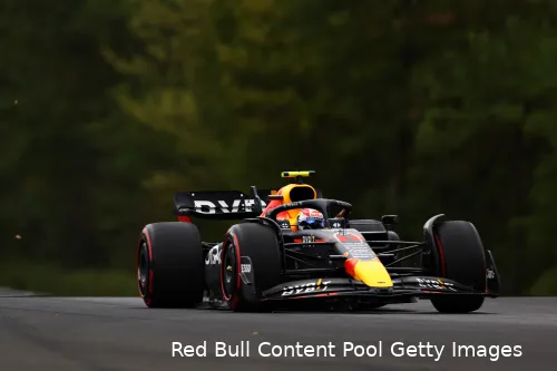 Pérez kon het niet waarmaken tijdens de kwalificatie van de Grand Prix van Hongarije 2022.