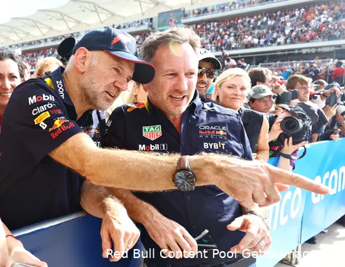 <i>Christian Horner en Adrian Newey werken al jaren succesvol samen.&nbsp;</i>