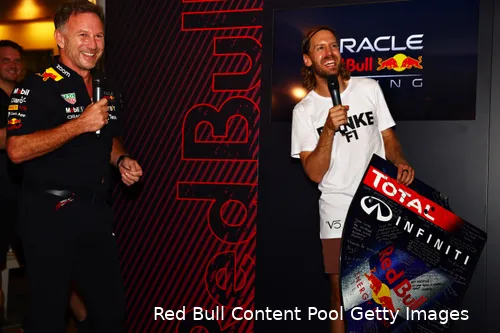 Christian Horner Sebastian Vettel Red Bull Racing F1 GP Abu Dhabi 2022