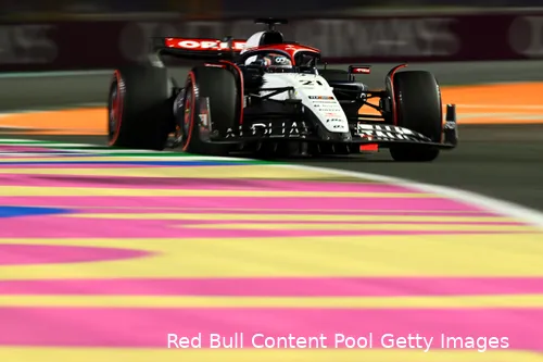 De Vries tijdens de kwalificatie van de Grand Prix van Saoedi-Arabië 2023.