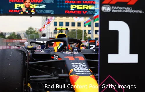 redbullracing sergio perez max verstappen baku2023