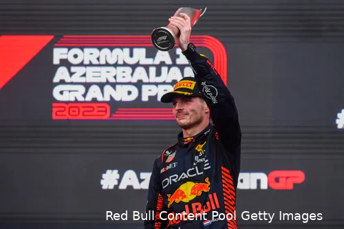 Max Verstappen moest genoegen nemen met de tweede plaats tijdens de Grand Prix van Azerbeidzjan 2023.