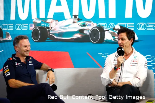 toto wolff christian horner mercedes red bull racing f1 gp miami 2023