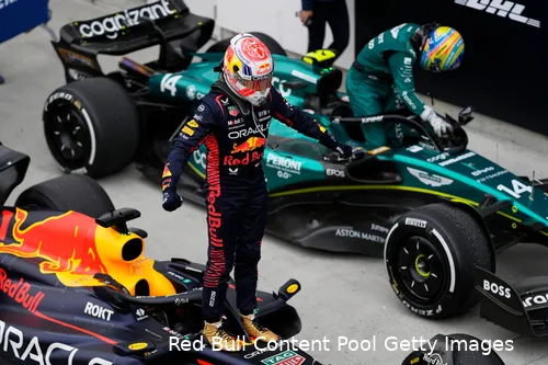 Verstappen wist in Canada de 41 zeges van Senna te evenaren. (Foto: Red Bull Content Pool/Getty Images)