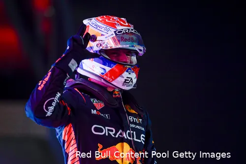 Verstappen werd op zaterdag 7 oktober drievoudig wereldkampioen. (Foto: Red Bull Content Pool/Getty Images)