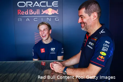 abu dhabi 2023 liam lawson red bull racing guillaume rocquelin