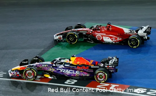 verstappen leclerc lasvegas redbull ferrari