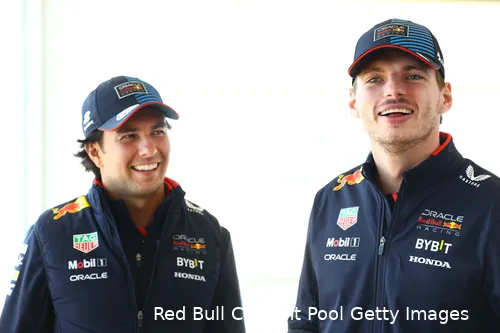 Gaan Verstappen en Pérez voor de derde keer op rij een één-twee pakken? (Foto: Red Bull Content Pool/Getty Images)