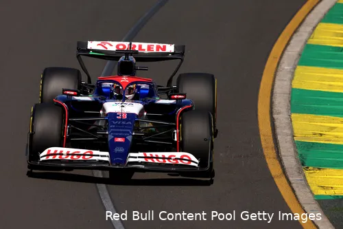 Bij het team van RB hebben ze sinds Jeddah gewerkt aan een nieuwe achtervleugel. (Foto: Red Bull Content Pool/Getty Images)