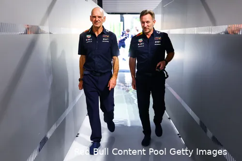 <i>Adrian Newey en Christian Horner zijn allebei veel in het nieuws geweest.</i>