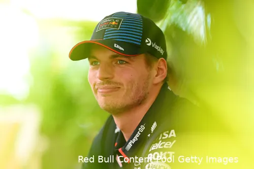 Verstappen tijdens de persdag in Miami. (Foto: Red Bull Content Pool/Getty Images).