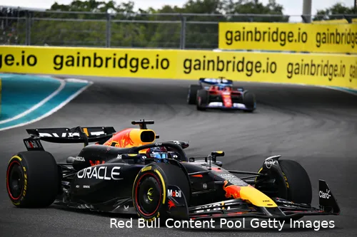 Max Verstappen tijdens de kwalificatie Grand Prix van Miami 2024.