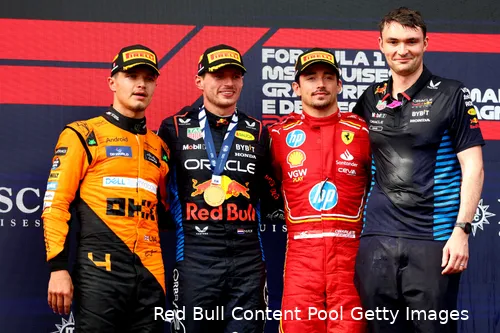 podium max verstappen lando norris charles leclerc 1