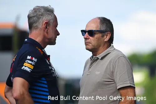 Berger met Jonathan Wheatley, voormalig sportief directeur Red Bull, in Oostenrijk.