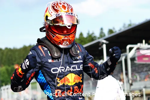 max verstappen kwalificatie oostenrijk pole 2024 juich