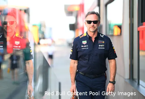 <i>Tevredenheid bij Christian Horner.</i>