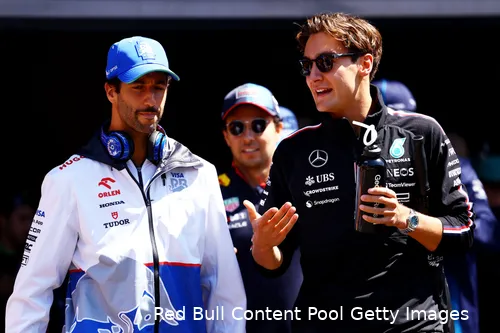 daniel ricciardo racedag belgie 2024 george russell