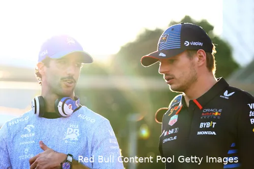 red bull racing max verstappen daniel ricciardo visa cash app rb singapore gp zondag 2024