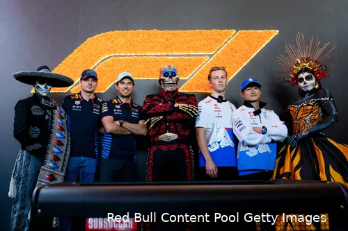 max verstappen sergio perez yuki tsunoda liam lawson mexico 12