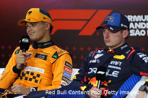 lando norris mclaren max verstappen red bull racing gp sao paulo zaterdag 2024