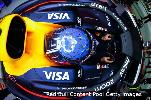 max verstappen red bull racing rb20 las vegas kwalificatie 1 helm