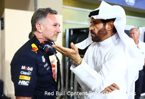 christian horner mohammed ben sulayem red bull racing gp abu dhabi zaterdag