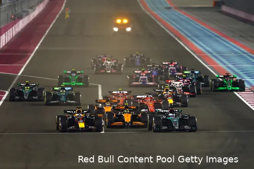 max verstappen start lando norris george russell rb20 red bull racing gp qatar 12 12