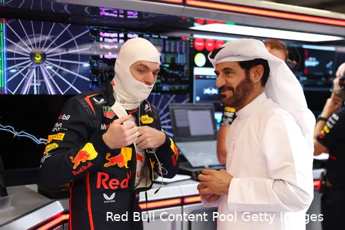 red bull racing max verstappen mohammed ben sulayem gp saoedi arabie 2025 zondag 2 3