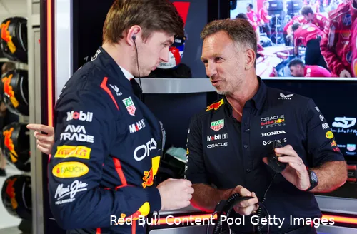 red bull racing max verstappen christian horner gp miami 2025 zaterdag
