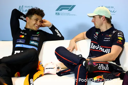 red bull racing max verstappen mclaren lando norris gp miami 2025 zaterdag persconferentie