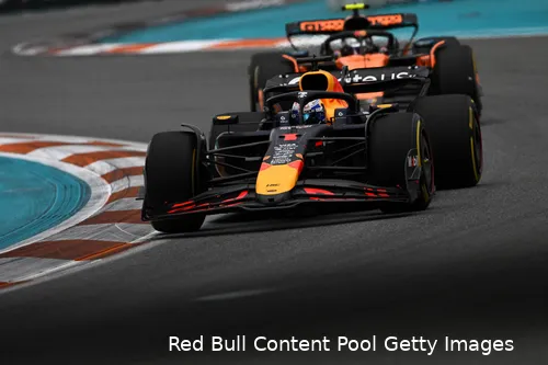 red bull racing max verstappen mclaren lando norris gp miami 2025 zondag 5