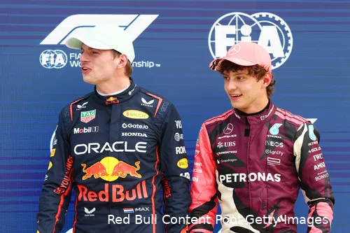 red bull racing max verstappen mercedes andrea kimi antonelli poleposition gp miami 2025 zaterdag