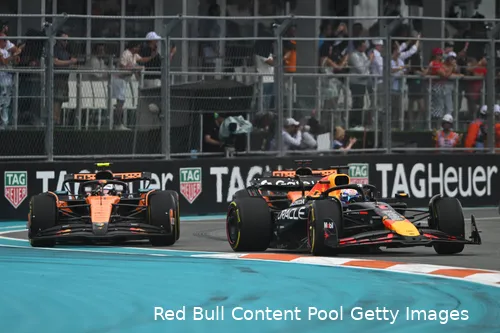 red bull racing max verstappen miami gp 2025 zondag mclaren lando norris