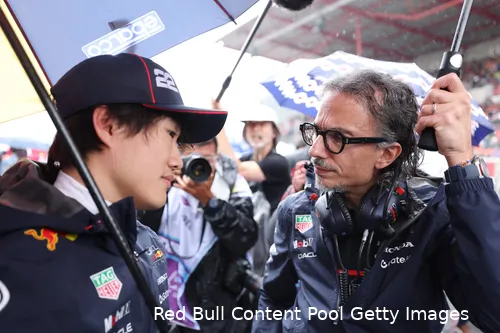 red bull racing laurent mekies yuki tsunoda gp belgie 2025 zondag