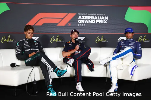 max-verstappen-red-bull-racing-gp-azerbeidzjan-2025-zondag-george-russell-mercedes-carlos-sainz-williams-persconferentie