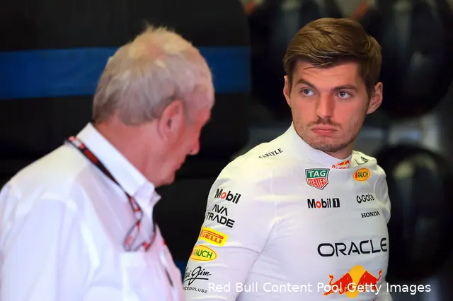 Max Verstappen and Helmut Marko at Red Bull Racing